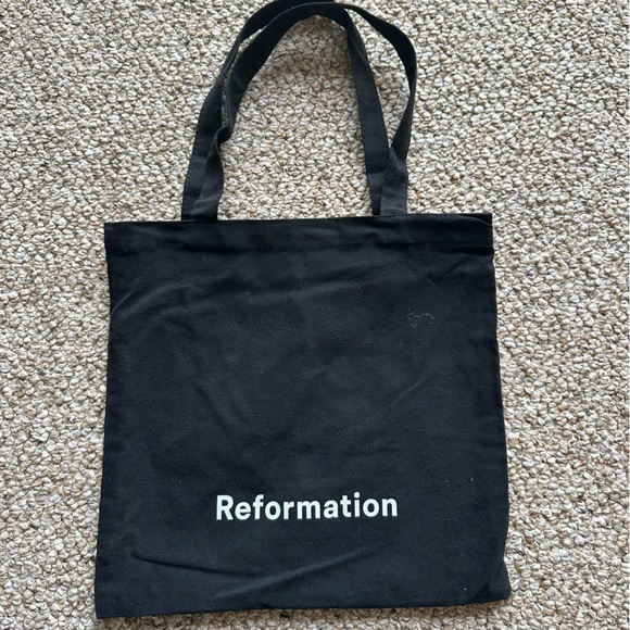 Reformation Classic Black Canvas Tote - Picture 1 of 2